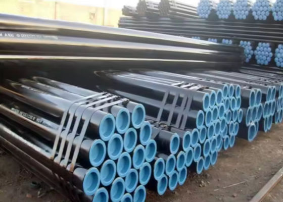 QUALITÉ  Water Transport Steel Casing Pipe Threaded End Connection and Black Painting usine