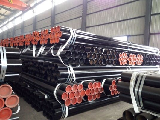Tuyau d'acier soudé noir d'acier au carbone de tuyau de l'acier doux ERW pour le matériau de construction