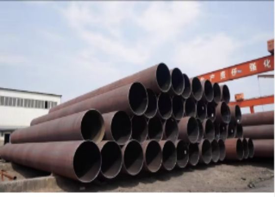 Tuyau en acier LSAW ASTM A252 avec ligne soudée longitudinale et épaisseur de paroi de 5mm à 50mm
